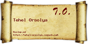 Tehel Orsolya névjegykártya