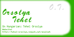 orsolya tehel business card